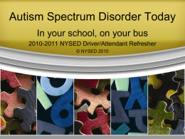 Autism Spectrum Disorder Today