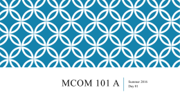 MCOM 101 A - WordPress.com