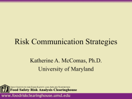 Risk Communication Strategies