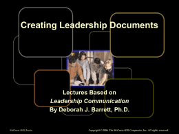 Creating Leadership Documents - McGraw