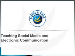 Teaching Social Media and Electronic Communication