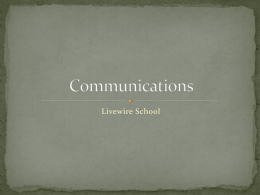 Communications - live wire school of language study