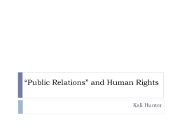 Public Relations and Human Rights