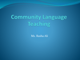 Community Language Teaching