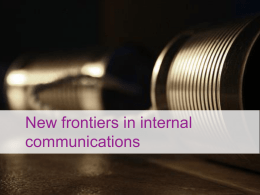 New Frontiers presentation - Upstairs Communications Ltd