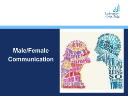 Male + Female Communication PPT