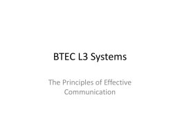 The Principles of Effective Communication