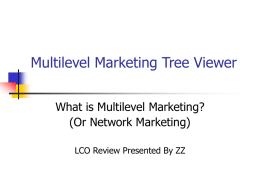 Multilevel Marketing Tree Viewer
