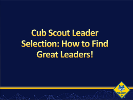 Title of Presentation - Boy Scouts of America