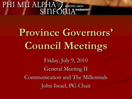 Province Governors` Council Meetings