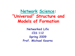 networks - the Department of Computer and Information Science