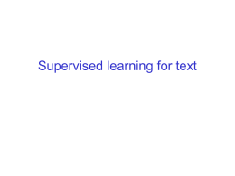 Supervised learning or classification