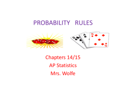 PROBABILITY RULES
