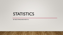 Statistics project