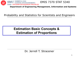 Estimation - Lyle School of Engineering