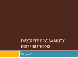Discrete probability distributions