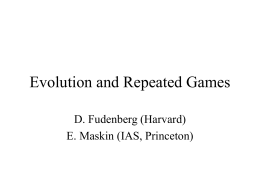 Evolution and Repeated Games
