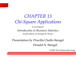 CHAPTER 12 Chi-Square Applications