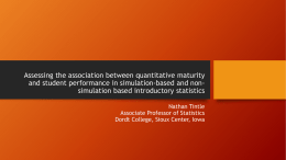 Assessing the association between quantitative maturity and student