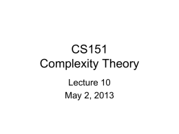 CS151 Lecture 3