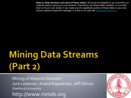 PPT - Mining of Massive Datasets