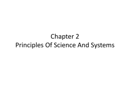 Chapter 2 Principles Of Science And Systems