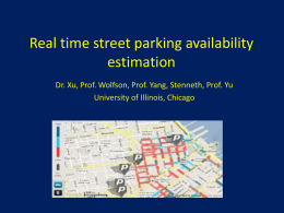 Real time parking availability estimation
