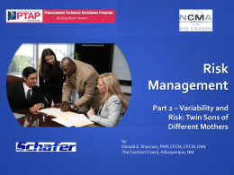 Risk Management Seminar Part 2