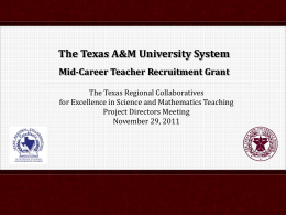 Texas A&M University System Powerpoint Template