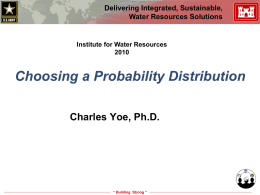 Choosing a Probability Distribution