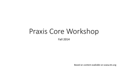 Praxis Core Workshop