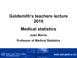 Goldsmiths lecture 2010v4RSC - School of Mathematical Sciences
