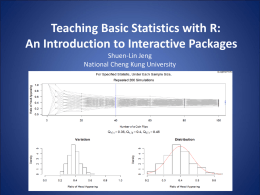 Teaching Basic Statistics with R - Vanderbilt University School of
