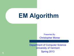 EM Algorithm - Computer Science