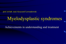 Myelodysplastic syndromes