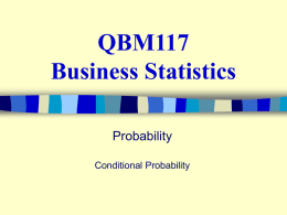 Week 3, Lecture 2, Conditional probabilities