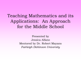 Teaching Mathematcs and Its Applications