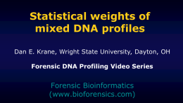 BMS Introduction to Research: Forensic DNA Profiling