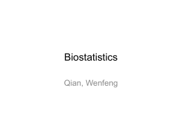 Biostatistics & Experimental Design