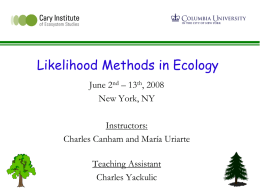Likelihood and Information Theoretic Methods in Forest Ecology