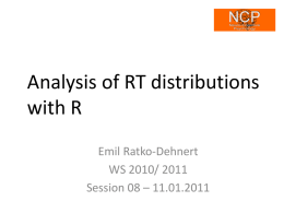Analysis of RT distributions with R - uni