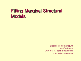 Fitting Marginal Structural Models