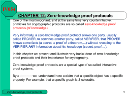 CHAPTER 12 - Zero-knowledge proof protocols