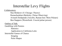 Interstellar Levy Flights - Department of Physics