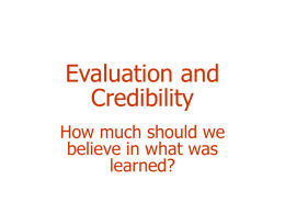 DM10: Evaluation and Credibility