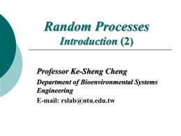 Random Processes - RSLAB-NTU