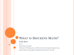 What is Discrete Math?