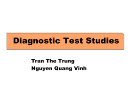 A diagnostic test study