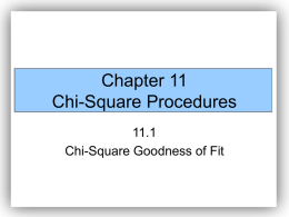 Chapter 11 Chi-Square Procedures