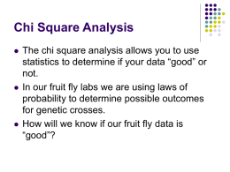 Chi Square Analysis - Ms. Pass's Biology Web Page